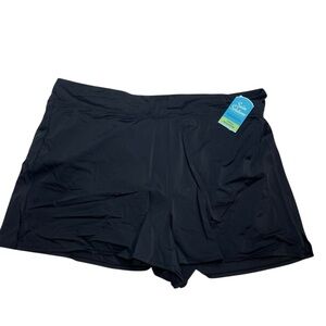 Swim Solutions Plus Size Swim Shorts Black 24W New with Tags